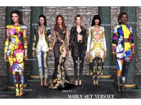 sims4 ccs versace satin top|versace pants.